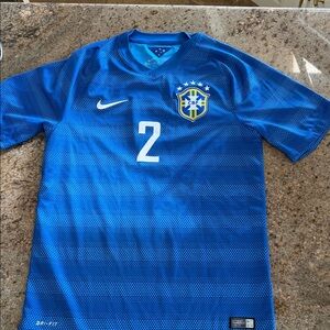 Brazil Blue Soccer Jersey #2
